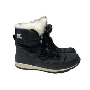 Sorel Black and White Winter Boots